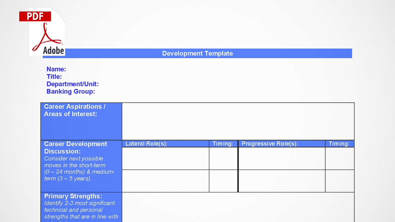 Career Development Template