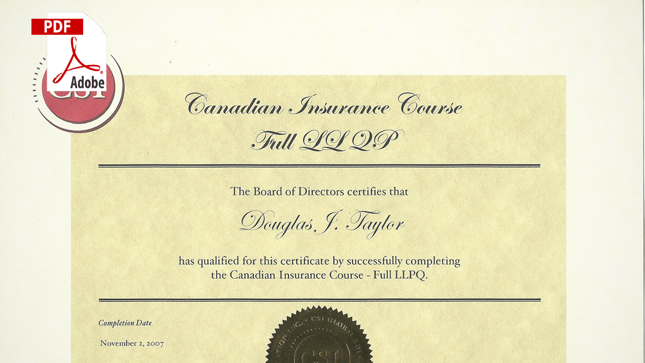 Life Licensing Qualifying Program (LLQP)