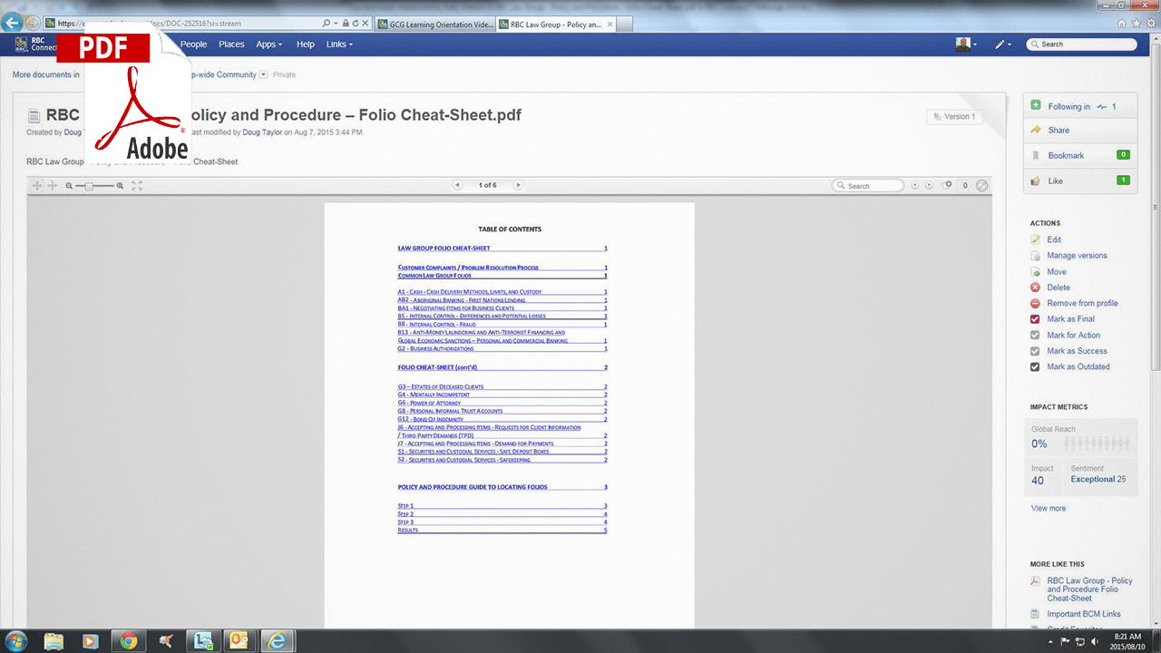 Policy and Procedure Folio Cheat-Sheet
