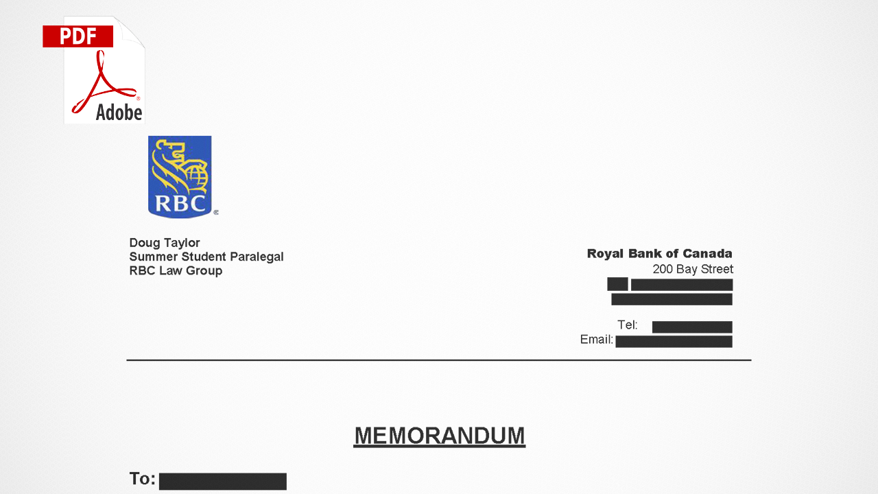 Legal Memorandum