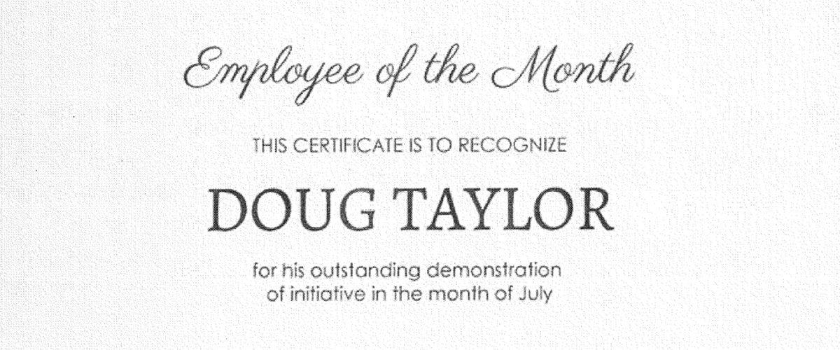 Employee of the Month