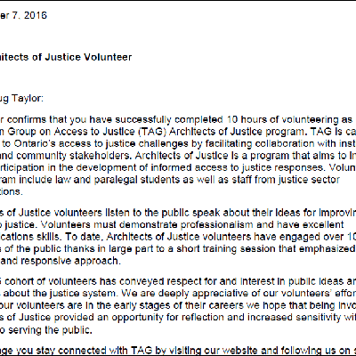 The Action Group on Acces to Justice